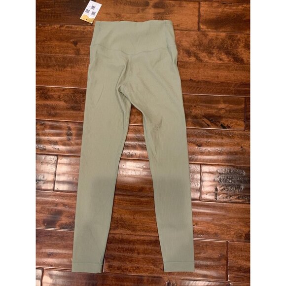 Cream Yoga Light Green Nancy Ribbed Leggings, Size XS - Picture 5 of 5